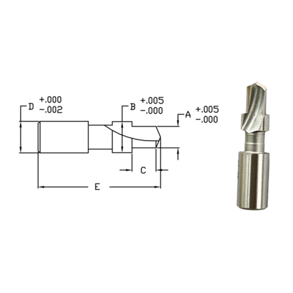 Link 1/2" HSS Se .532 X .562 Drill .781 Cbore 5/8 Shank 2-11/16 Oal 50-L2-188